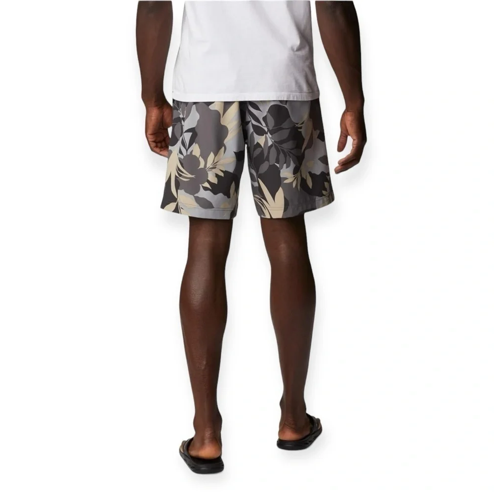 NWT Columbia Men's Summertide Stretch Printed Short, City Grey Floriated, XL